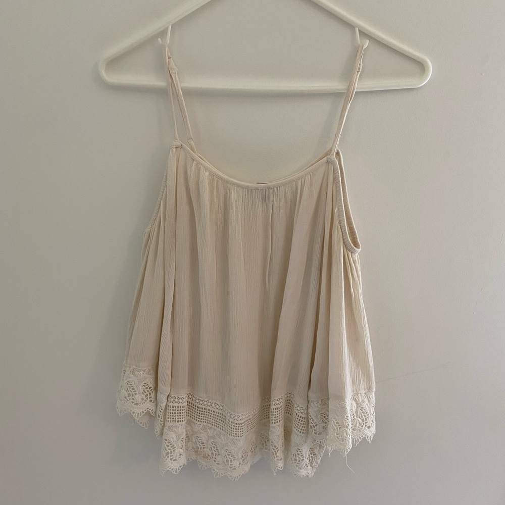 American eagle off the shoulder white top